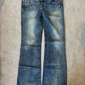 American Eagle Classic Denim Boyfriend Flare Jeans for Women